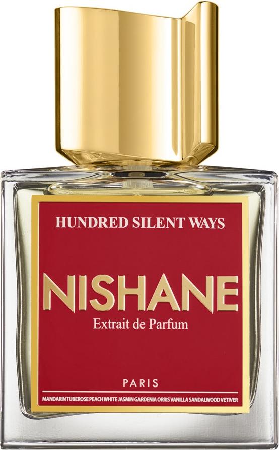 Flacon perfum NISHANE HUNDRED SILENT WAYS 100ml na białym tle - luksusowe orientalne perfumy z nutami mandarynki, jaśminu i wanilii marki Nishane