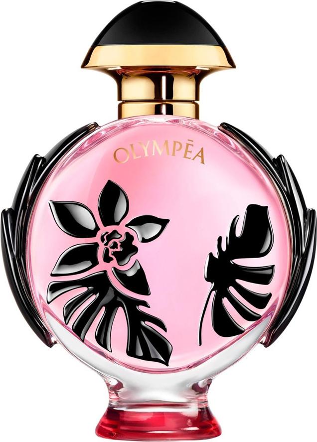 Flacon perfum Olympea Flora Eau de Parfum od RABANNE FRAGRANCES - eleganckie opakowanie zmysłowego różanego zapachu dla kobiet