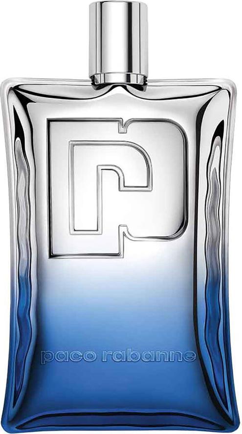Flacon wody perfumowanej Paco Rabanne Genius Me 62ml z eleganckim opakowaniem marki Paco Rabanne na białym tle