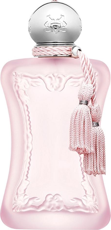Flacon wody perfumowanej Parfums de Marly Delina La Rosée 75ml z eleganckim opakowaniem na białym tle - luksusowe perfumy damskie