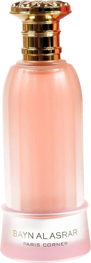 Flacon perfum Paris Corner Bayn Al Asrar woda perfumowana 80ml dla kobiet w eleganckiej butelce z opakowaniem na białym tle
