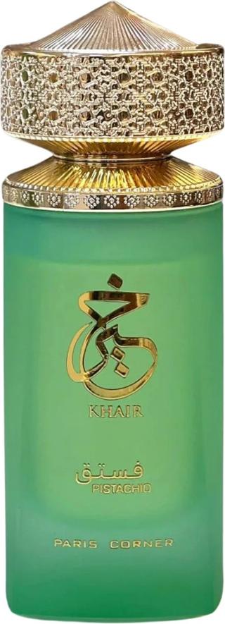 Flacon wody perfumowanej Paris Corner Khair Pistachio 100ml - unisex perfumy gourmandowe z nutami pistacji, bergamotki i wanilii
