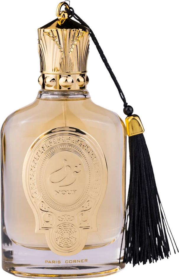Flacon perfum Paris Corner Nouf woda perfumowana 100ml unisex o orientalnym zapachu z szafranem, ananasem, jaśminem i oudem