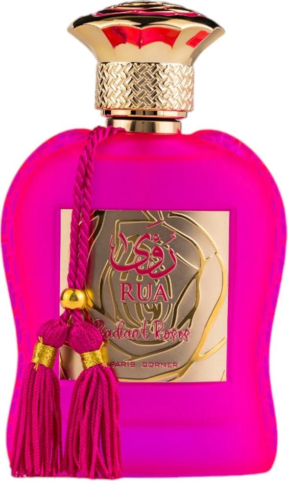 Flacon perfum Paris Corner Rua Radiant Roses woda perfumowana 100ml - eleganckie unisex perfumy z różą w opakowaniu marki Paris Corner