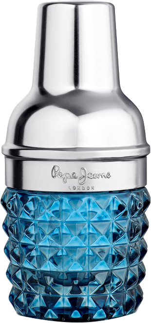 Flacon wody toaletowej Pepe Jeans For Him 30ml dla mężczyzn z opakowaniem marki Pepe Jeans na białym tle w sklepie internetowym