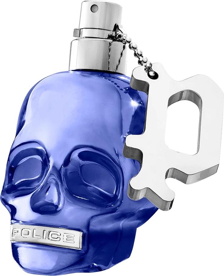 Flacon wody toaletowej Police To Be #Freetodare for Man 40ml na białym tle - nowoczesne perfumy dla mężczyzn marki Police w eleganckim opakowaniu