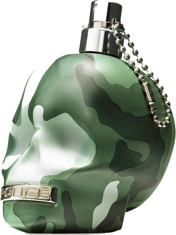 Flacon wody toaletowej Police To Be Camouflage 40ml dla mężczyzn w eleganckim opakowaniu z logo marki Police na białym tle
