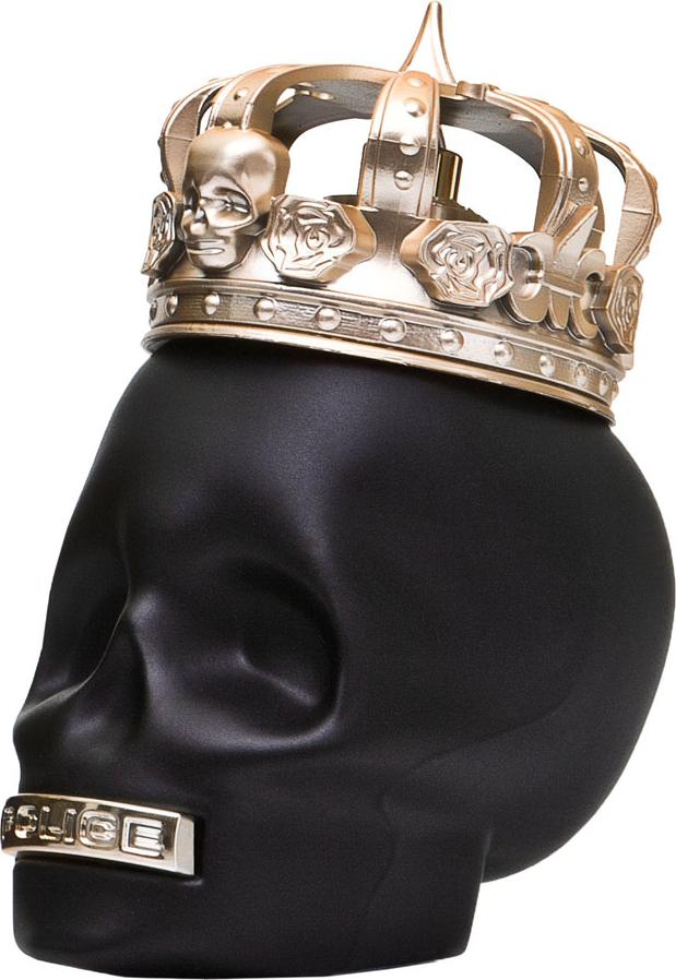 Flacon wody toaletowej Police To Be The King 40ml dla mężczyzn z eleganckim opakowaniem marki Police na białym tle
