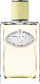 Flacon Prada Infusion de Gingembre damska woda perfumowana z charakterystyczną skórzaną zatyczką na białym tle z eleganckim opakowaniem