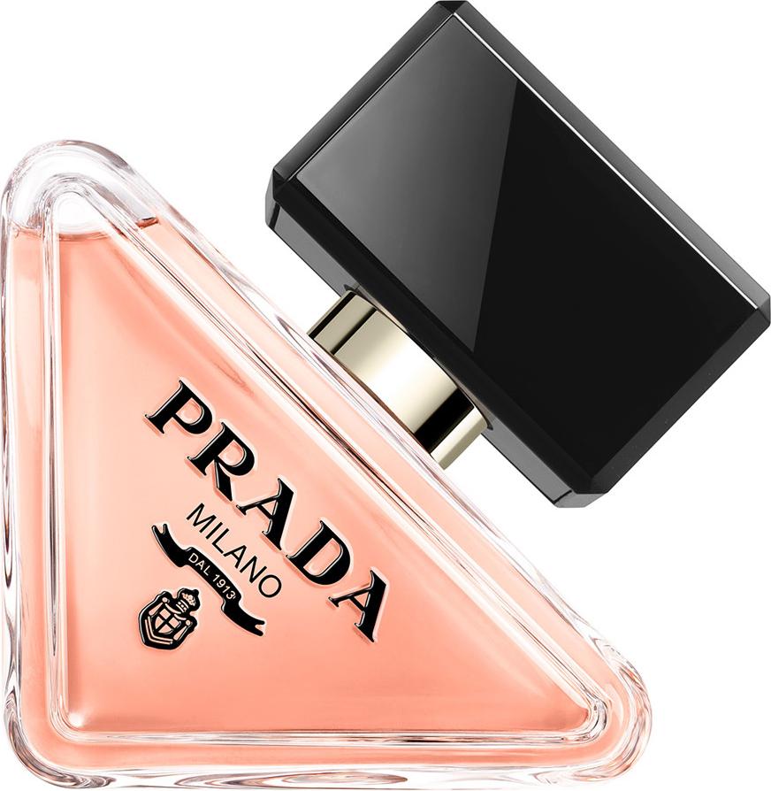 Flacon perfum PRADA Paradoxe woda perfumowana dla kobiet w eleganckim opakowaniu na białym tle, luksusowy zapach kwiatowo-ambrowy marki Prada