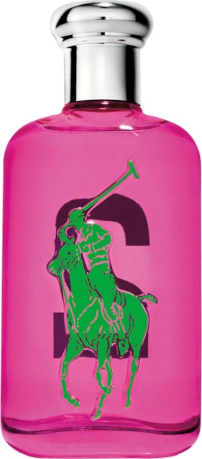 Flacon wody toaletowej Ralph Lauren Big Pony 2 for Women 50ml w różowej buteleczce z logo marki na białym tle