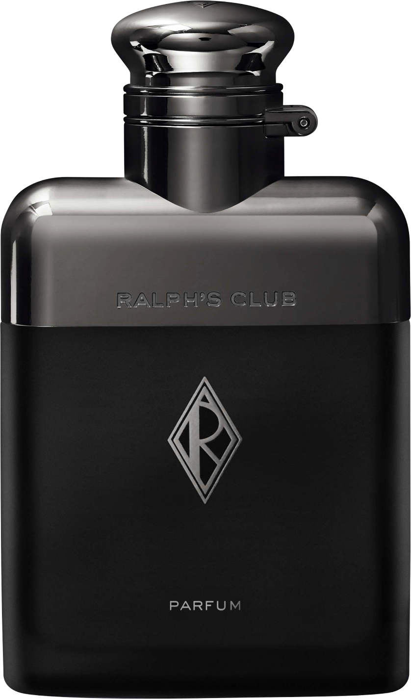 Flacon perfum Ralph Lauren Ralph's Club Parfum 50ml na białym tle - elegancki męski zapach drzewno-przyprawowy w stylowym opakowaniu