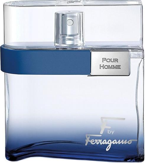 Flacon wody toaletowej Salvatore Ferragamo F by Ferragamo Free Time dla mężczyzn 100ml z eleganckim opakowaniem marki Ferragamo