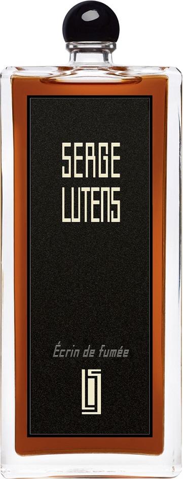 Flacon perfum Serge Lutens Collection Noire Écrin de Fumée woda perfumowana 50ml na eleganckim tle z logo marki i luksusowym opakowaniem