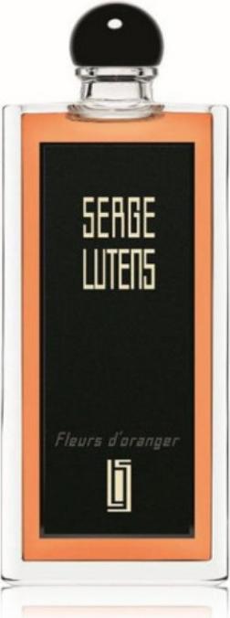 Flacon perfum Serge Lutens Collection Noire Fleurs d'Oranger woda perfumowana 50ml z minimalistycznym designem na białym tle