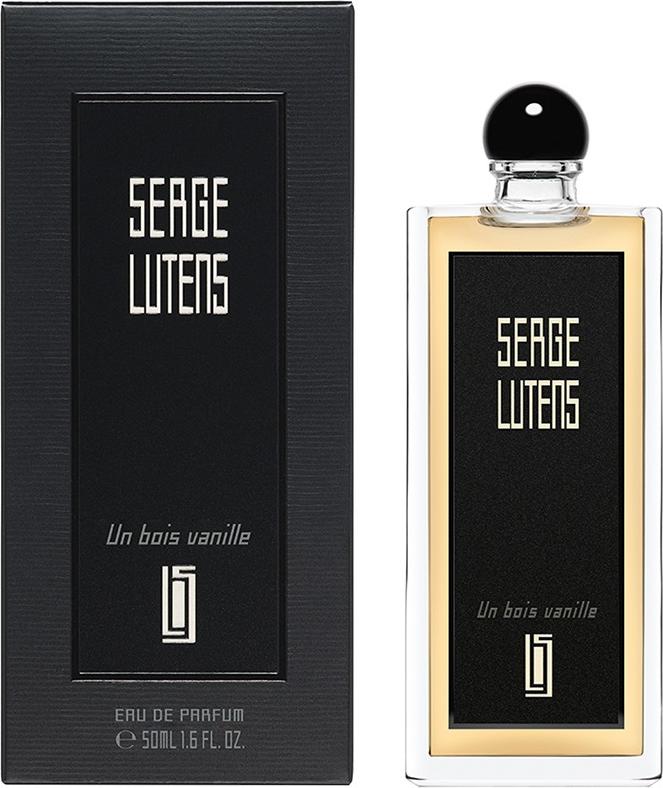 Flacon wody perfumowanej Serge Lutens Un Bois Vanille 50ml z Collection Noire - eleganckie opakowanie niszowych perfum unisex z nutami wanilii