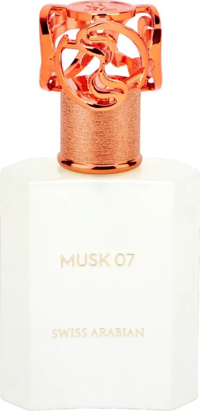 Flacon ekstraktu perfum Swiss Arabian Musk 07 50ml - eleganckie unisex perfumy arabskie z piżmem w stylowym opakowaniu marki Swiss Arabian