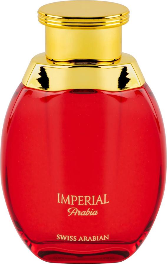 Flacon Swiss Arabian Imperial Arabia woda perfumowana 100ml na białym tle - luksusowe unisex perfumy orientalne z nutami oud i bursztynu