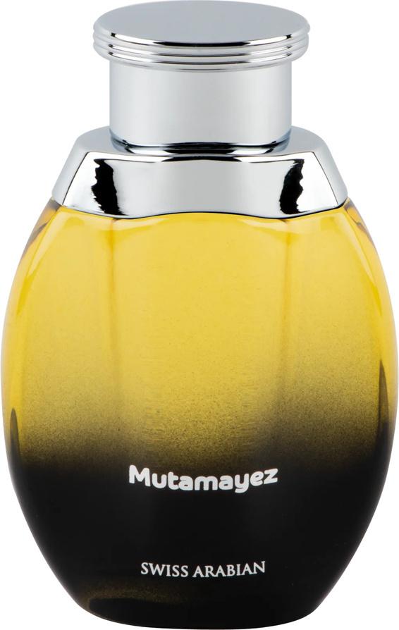 Flacon wody perfumowanej Swiss Arabian Mutamayez 100ml - eleganckie opakowanie prestiżowych perfum unisex o drzewno-piżmowym zapachu marki
