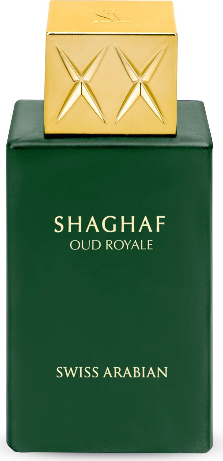 Flacon perfum Swiss Arabian Shaghaf Oud Royale woda perfumowana 75ml unisex z orientalną kompozycją szafranu, oudu i piżma