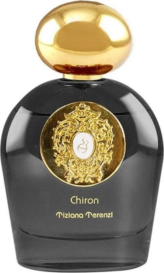 Flacon perfum Tiziana Terenzi Chiron woda perfumowana 100ml na białym tle z eleganckim opakowaniem marki
