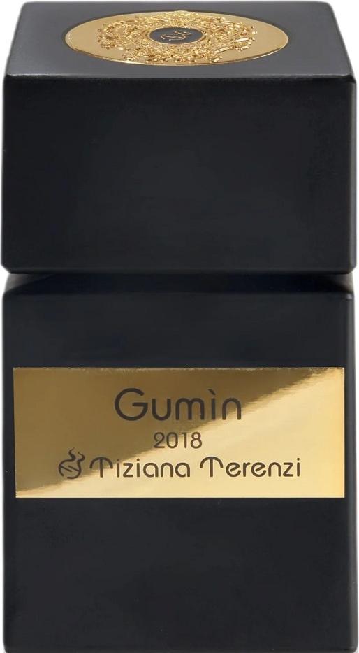 Flacon perfum Tiziana Terenzi Gumin Anniversary Kollektion 100ml na białym tle z eleganckim opakowaniem luksusowej marki włoskiej