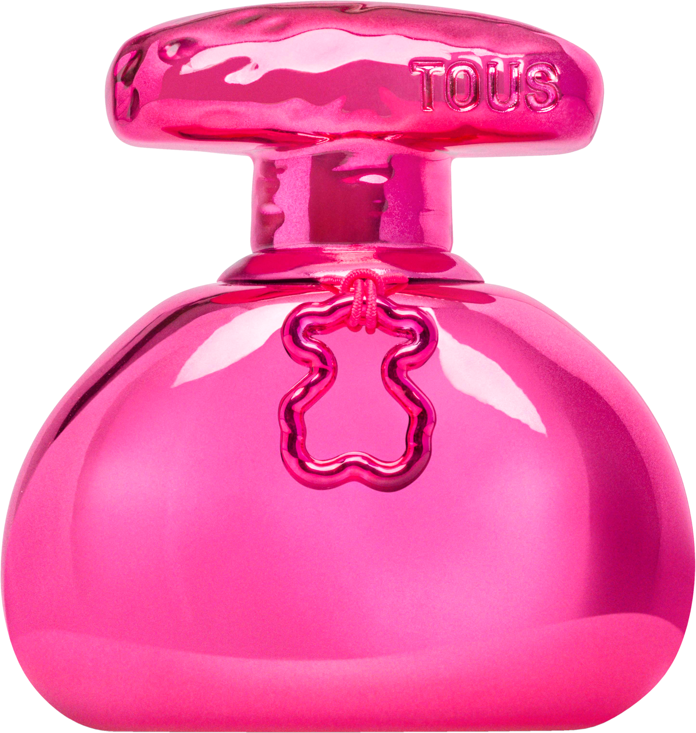 Tous Electro Touch woda perfumowana 30 ml w różowej butelce z kultowym misiem, nowoczesne perfumy dla kobiet na białym tle