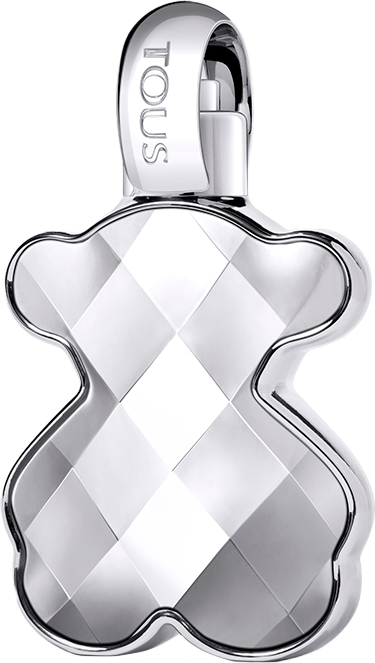 Flacon wody perfumowanej Tous LoveMe The Silver 30ml dla kobiet z kwiatowo-owocowym zapachem róży, jaśminu i brzoskwini na białym tle