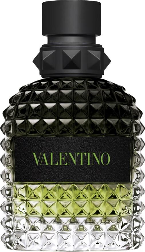 Flakon wody toaletowej VALENTINO Born in Roma Green Stravaganza Uomo w zielonym kolorze z logo marki Valentino dla mężczyzn