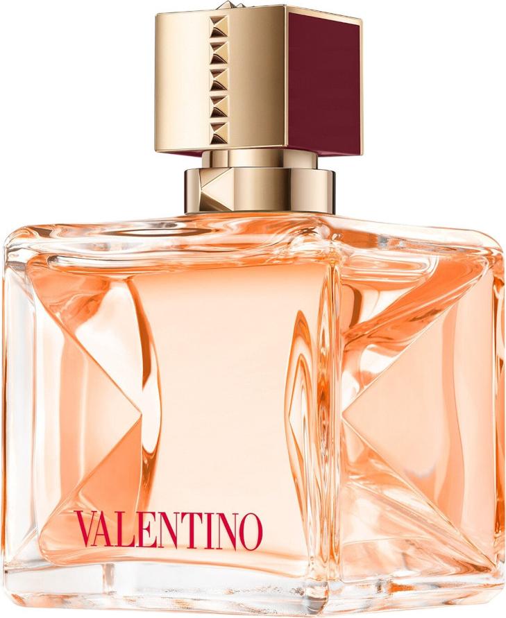 Valentino Voce Viva Intensa woda perfumowana 100ml w eleganckim różowo-złotym flakonie na białym tle z logo marki Valentino