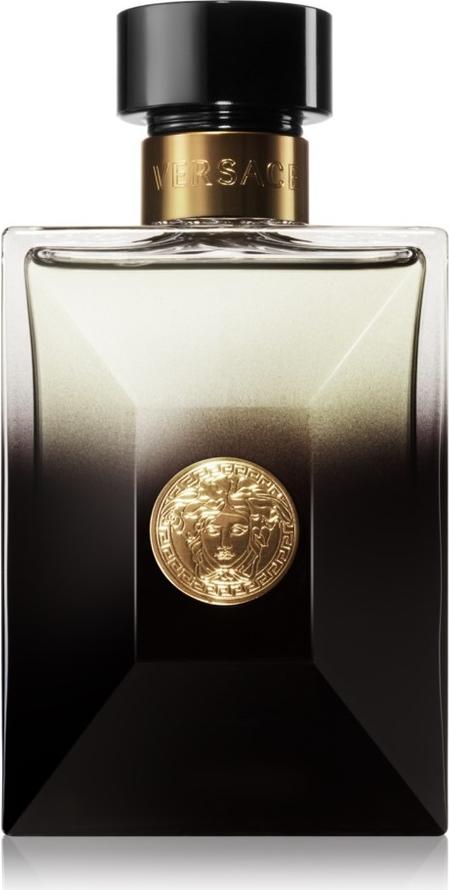 Flacon wody perfumowanej Versace Pour Homme Oud Noir 100ml w eleganckim opakowaniu, męski orientalny zapach z oudem i szafranem