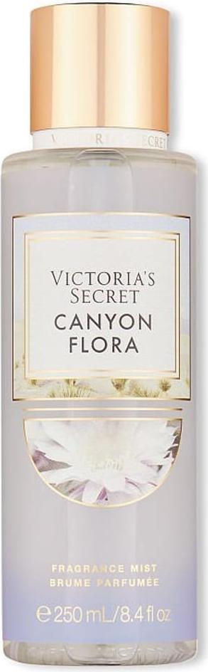 Victoria's Secret Canyon Flora mgiełka do ciała 250ml - elegancki flacon perfum na białym tle z logo marki i nazwą produktu