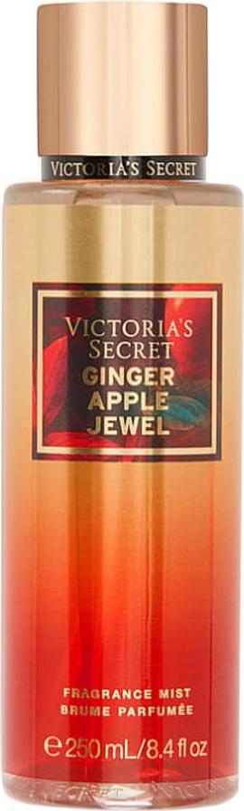 Mgiełka do ciała Victoria's Secret Ginger Apple Jewel 250ml w eleganckim fiolecie z logo marki na białym tle - perfumy damskie