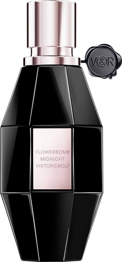Flacon perfum Viktor & Rolf Flowerbomb Midnight woda perfumowana 50ml z eleganckim opakowaniem na białym tle - luksusowe perfumy damskie