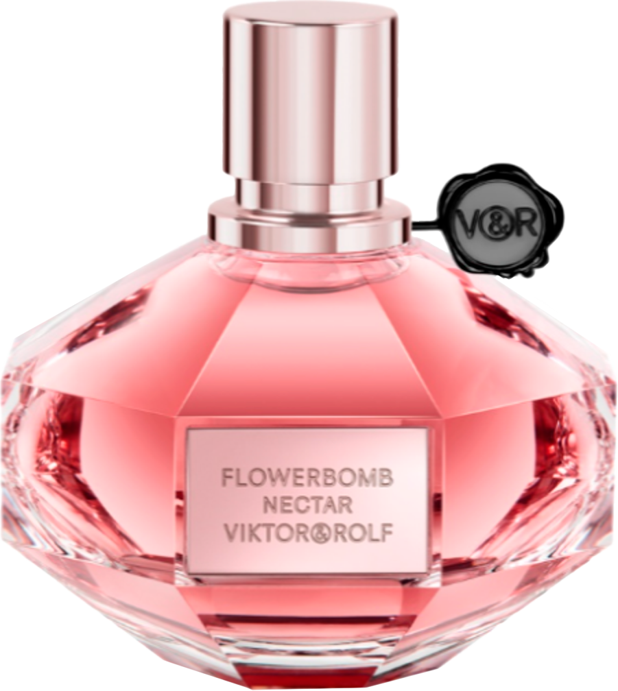 Flacon perfum Viktor & Rolf Flowerbomb Nectar woda perfumowana 50ml w eleganckim opakowaniu na białym tle - luksusowy zapach damski