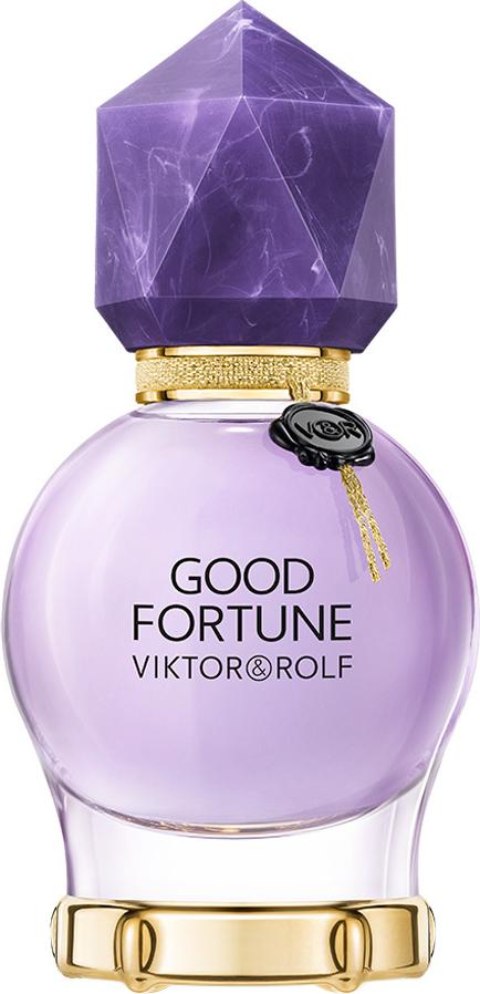 Flacon perfum Viktor & Rolf Good Fortune woda perfumowana 30ml dla kobiet w eleganckim opakowaniu na białym tle z logo marki