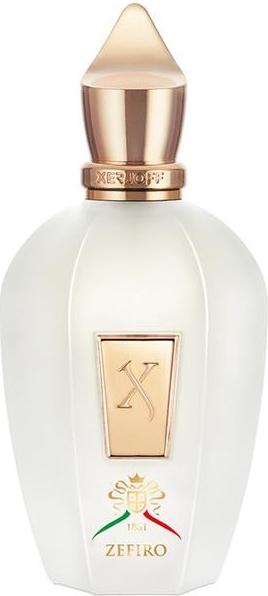 Flacon perfum XERJOFF XJ1861 Zefiro woda perfumowana 100ml z eleganckim opakowaniem luksusowej marki na białym tle do sklepu online