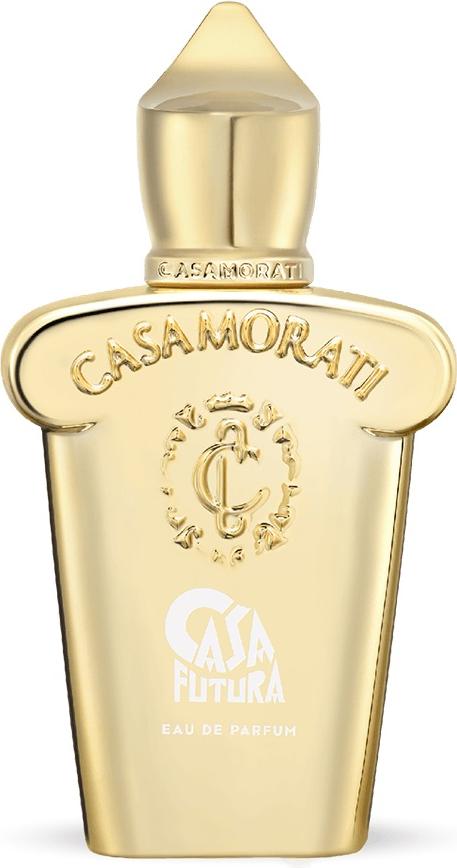 Flacon perfum XERJOFF Casamorati Casa Futura woda perfumowana 30ml na białym tle z eleganckim opakowaniem marki premium