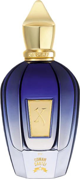 Flacon perfum XERJOFF Join the Club Comandante 100ml - luksusowa woda perfumowana unisex z nutami tytoniu, cedru i miodu na białym tle