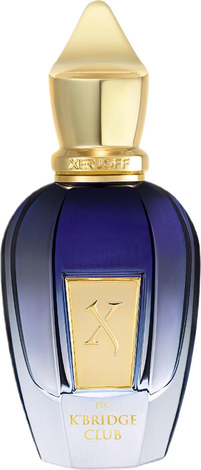 Flacon wody perfumowanej XERJOFF Join the Club K'Bridge 50ml z eleganckim opakowaniem luksusowej marki na białym tle do sprzedaży online