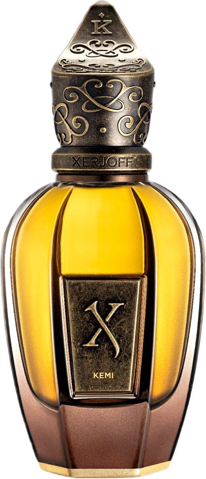 Flacon wody perfumowanej XERJOFF Kemi z kolekcji K-Kollektion 50ml na białym tle - luksusowe perfumy gourmandowe z karamelem i oudem