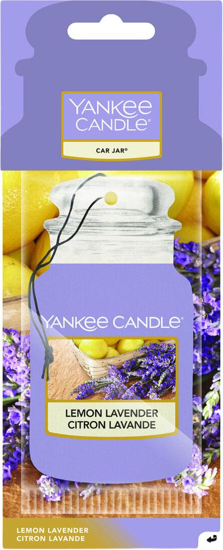 Yankee Candle Lemon Lavender Car Jar zapach do samochodu 14g - orzeźwiający zapach cytryny i lawendy w małym opakowaniu do samochodu