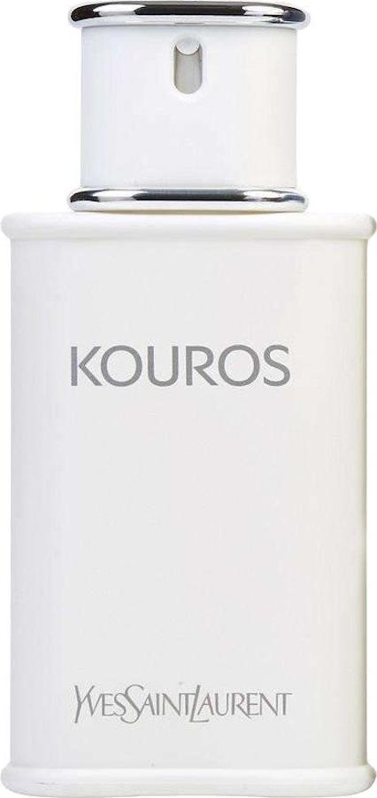 Flacon perfum Yves Saint Laurent Kouros woda toaletowa 100ml dla mężczyzn na białym tle z eleganckim opakowaniem marki YSL