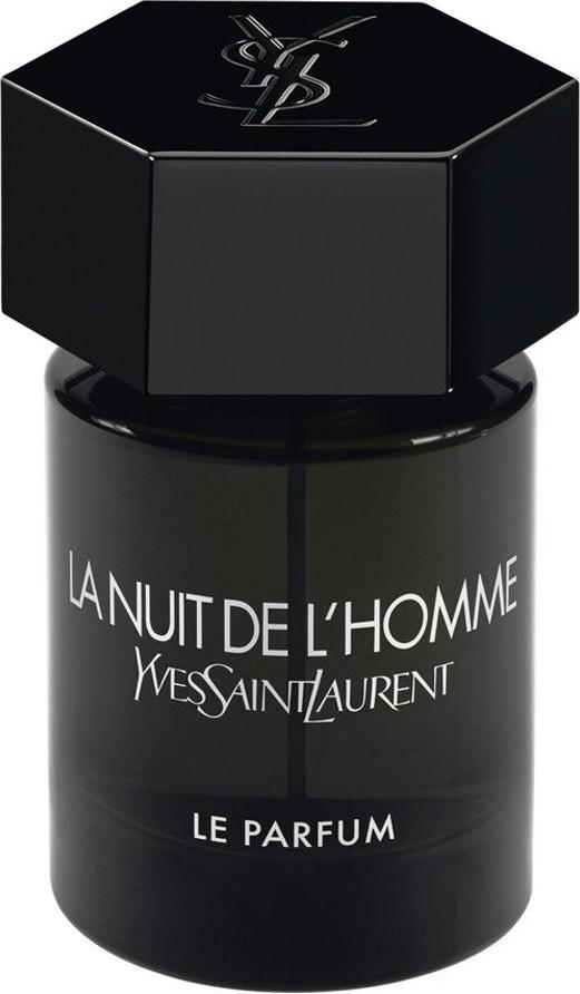 Flacon perfum YVES SAINT LAURENT La Nuit de l'Homme Le Parfum - elegancka męska woda perfumowana w czarnym opakowaniu z logo YSL
