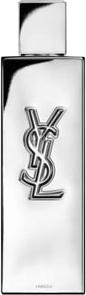 Flacon perfum Yves Saint Laurent MYSLF L'Absolu woda perfumowana 100ml dla mężczyzn w eleganckim opakowaniu z logo YSL na białym tle