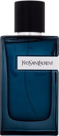 Flacon perfum Yves Saint Laurent Y Eau de Parfum Intense EDP 60ml w ciemnym, nowoczesnym opakowaniu z logo YSL na białym tle