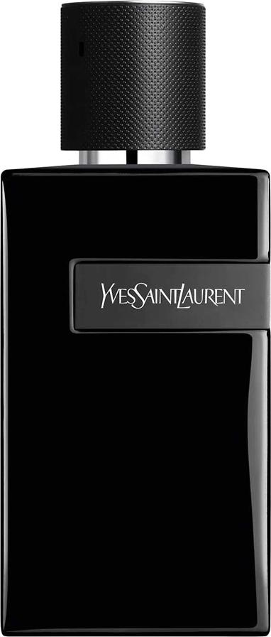Flakon Yves Saint Laurent Y Le Parfum woda perfumowana 100ml w eleganckiej czarnej butelce z logo YSL na białym tle