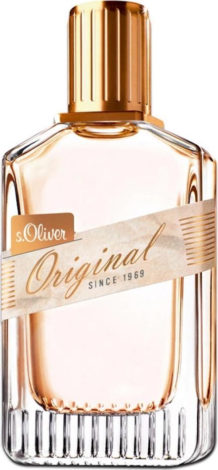 Flacon wody toaletowej s.Oliver Original Women 30 ml z eleganckim opakowaniem marki s.Oliver na białym tle do sklepu internetowego