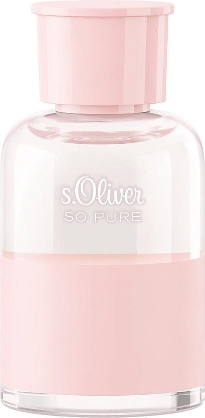 Flacon wody toaletowej s.Oliver So Pure Women 50ml z eleganckim opakowaniem - kwiatowe perfumy dla kobiet z nutami drewna kaszmirowego